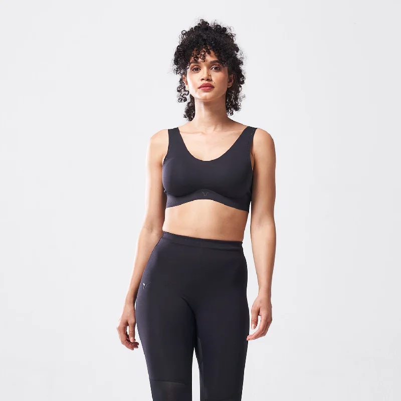 Yoga Bar with Probiotics for Gut Health -LAB360° Invisible Everyday Sports Bra - Black