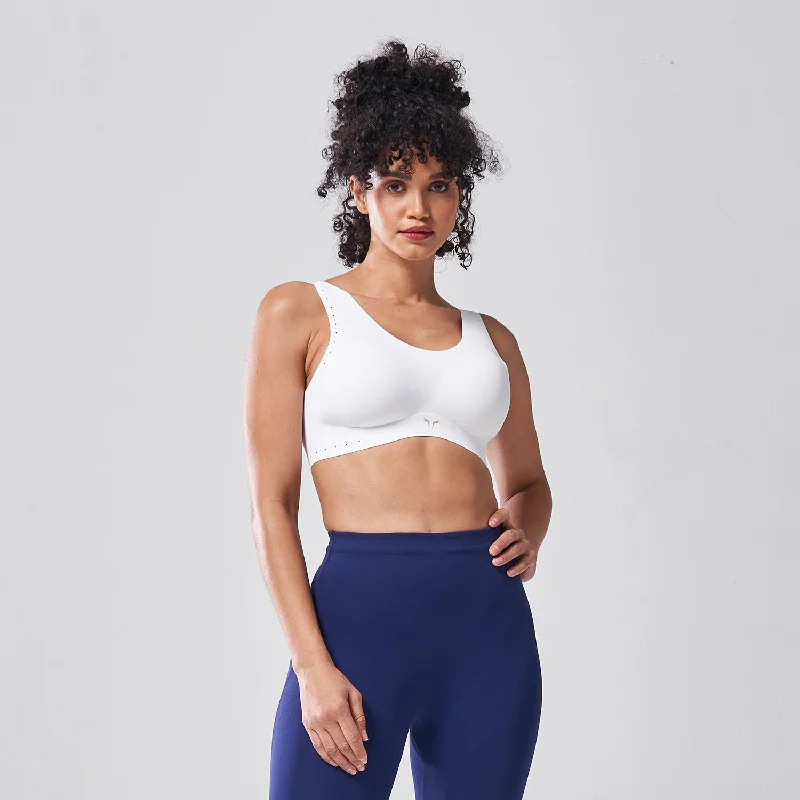 Yoga Bar with MCTs -LAB360° Invisible Everyday Sports Bra - White