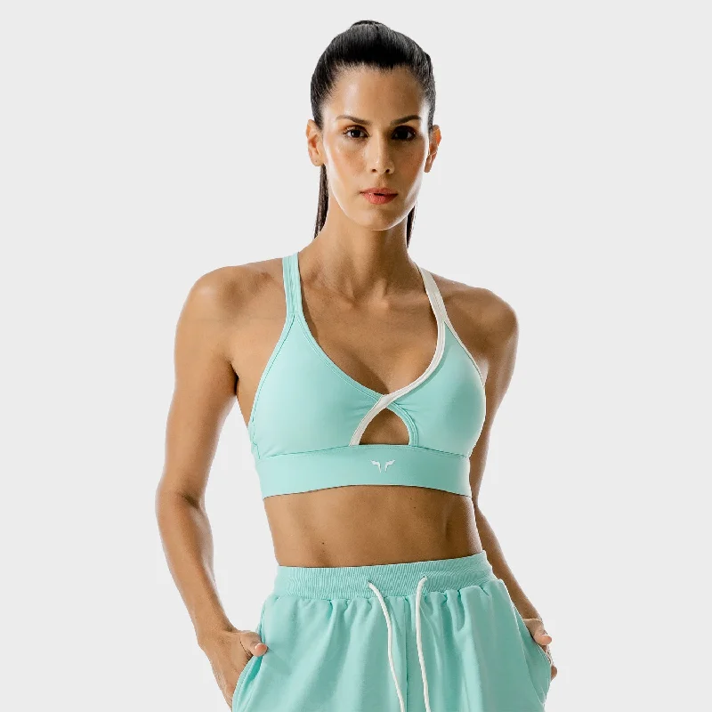 Yoga Bars for Health and Wellness -LAB360° Wrap Bra - Pastel Turquoise