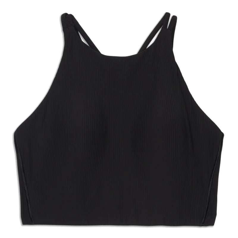 Yoga Bar for Hydration -Like A Cloud High-Neck Longline Ribbed Bra - Resale