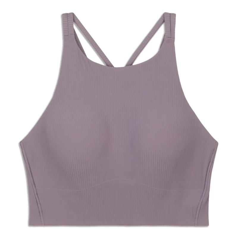 Yoga Bar for Muscle Growth and Repair -Like A Cloud High-Neck Longline Ribbed Bra - Resale