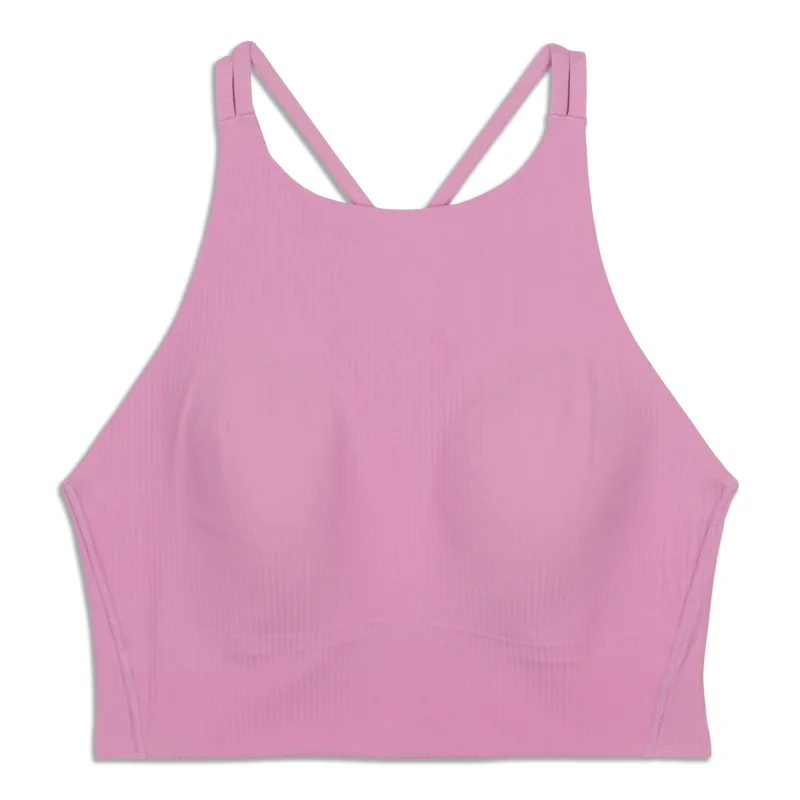 Yoga Bar for Superfood Nutrients -Like A Cloud High-Neck Longline Ribbed Bra - Resale