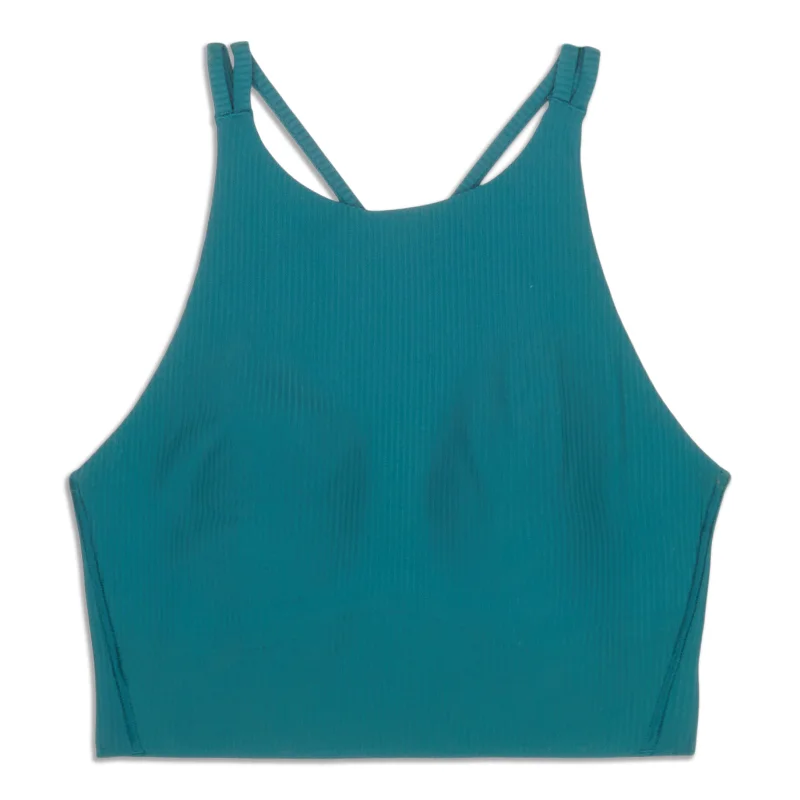 Yoga Bar with Fruit -Like A Cloud High-Neck Longline Ribbed Bra - Resale