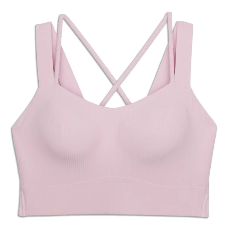 Healthy Yoga Bar Snacks for Yoga Lovers -Like A Cloud Longline Ribbed Bra - Resale
