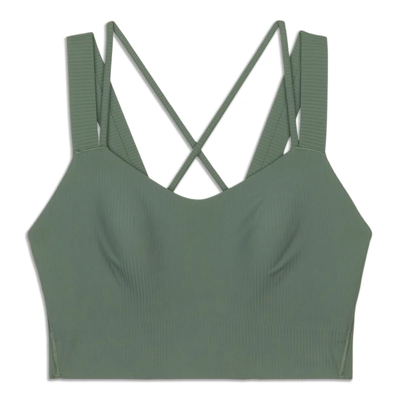 Yoga Bars for Clean Eating -Like a Cloud Longline Ribbed Bra - Resale