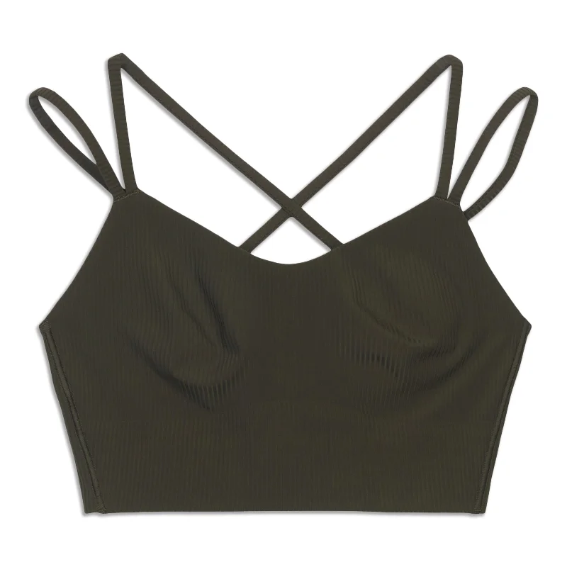Sugar-Free Yoga Bars -Like A Cloud Ribbed Longline Bra - Resale