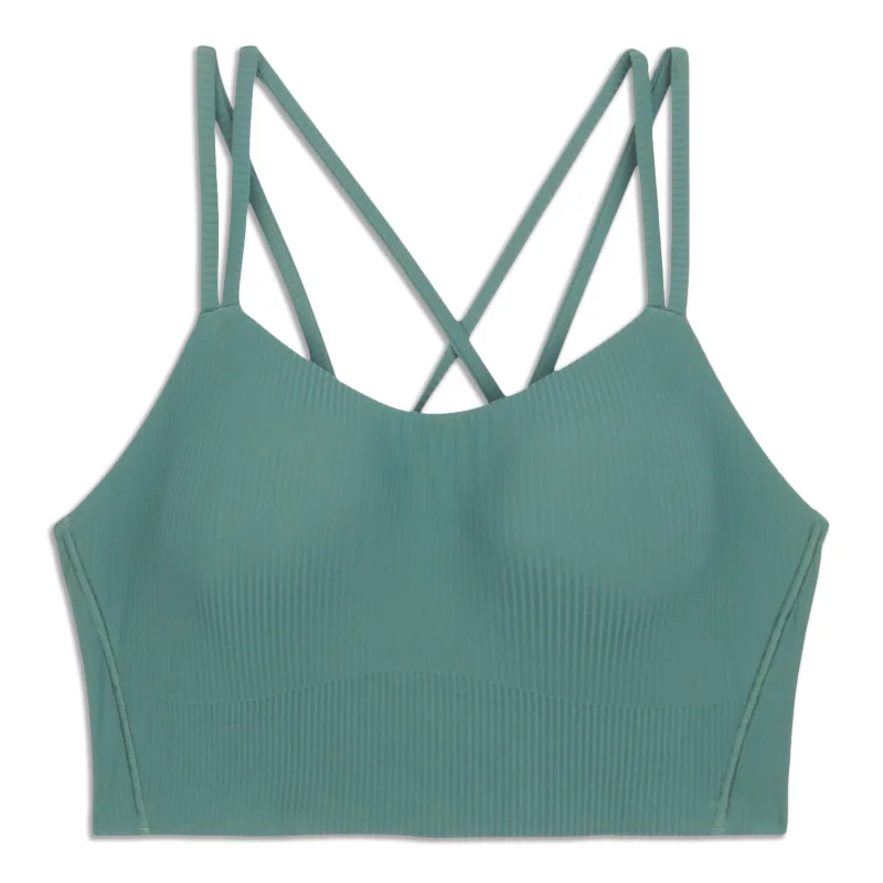 Yoga Bar with Carob -Like A Cloud Ribbed Longline Bra - Resale
