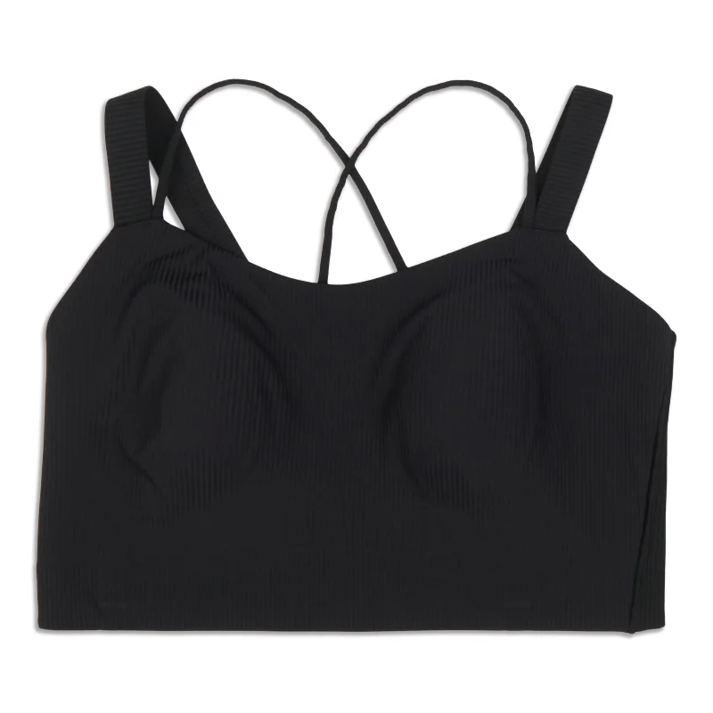 Yoga Bar with Almond Milk -Like A Cloud Ribbed Longline Bra - Resale