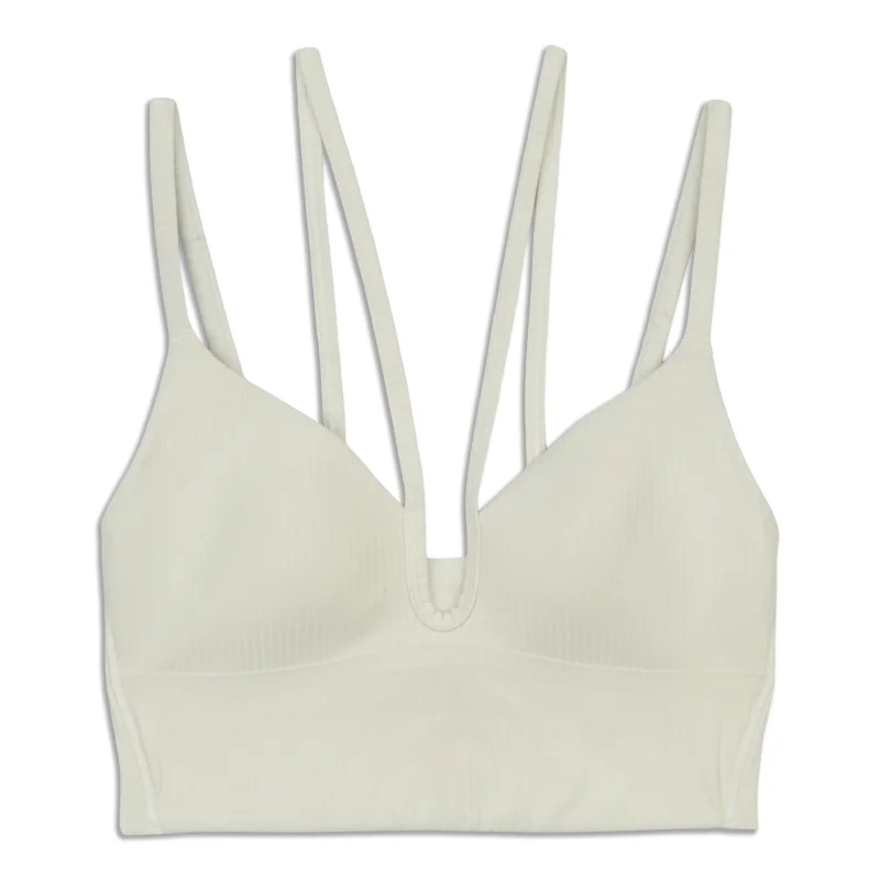 Yoga Bar with Ginger and Turmeric -Like A Cloud Strappy Longline Ribbed Bra - Resale