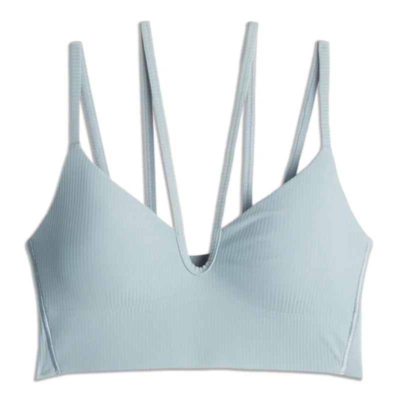 Yoga Bar with Low Glycemic Sweeteners -Like A Cloud Strappy Longline Ribbed Bra - Resale