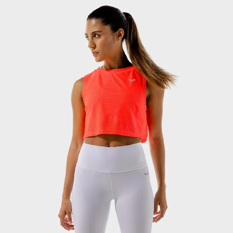 Yoga Bar for Quick Breakfast -Limitless Crop Top - Coral