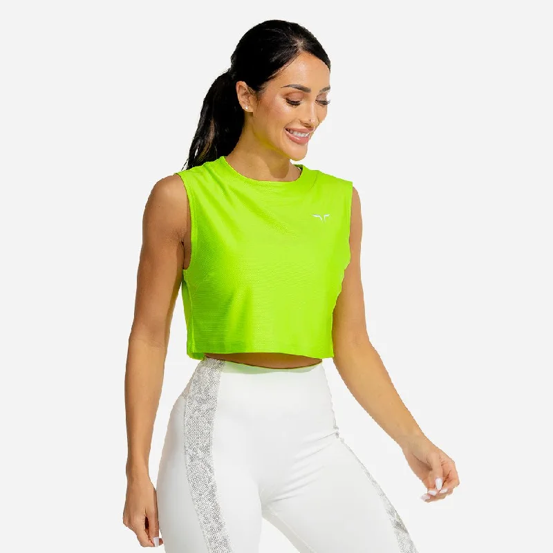 Yoga Bars for Clean Eating -Limitless Crop Top - Neon