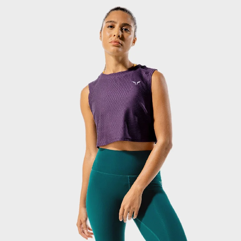 Yoga Bar for Active Women -Limitless Crop Top - Purple