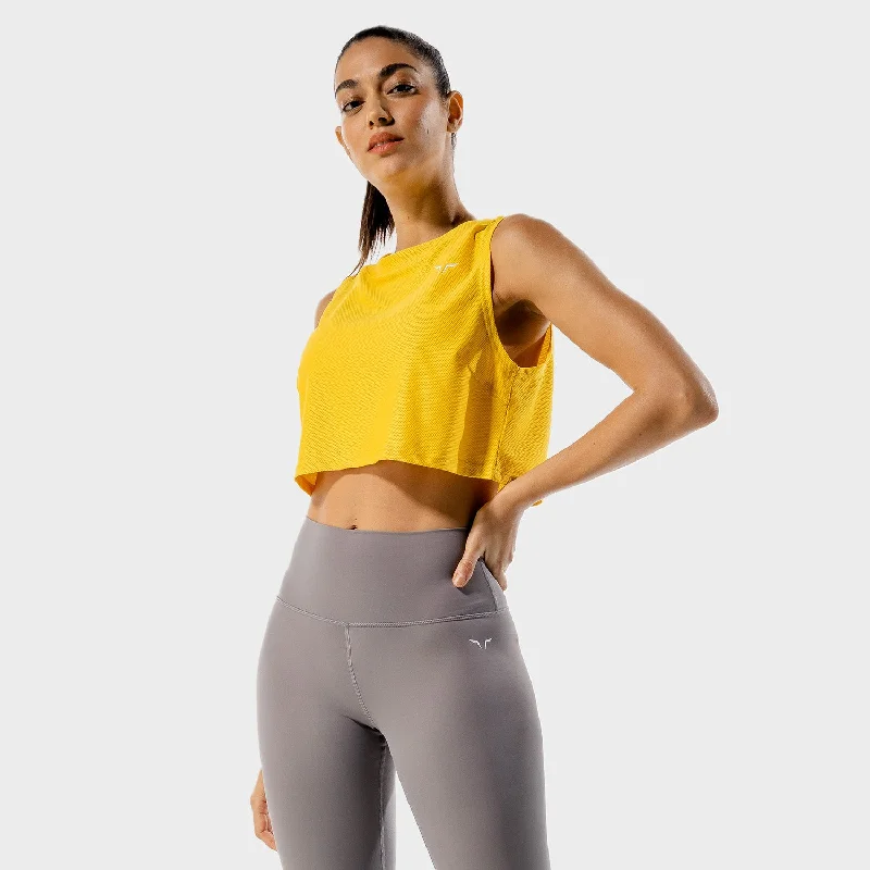 Yoga Bar for Health and Fitness Goals -Limitless Crop Top - Yellow