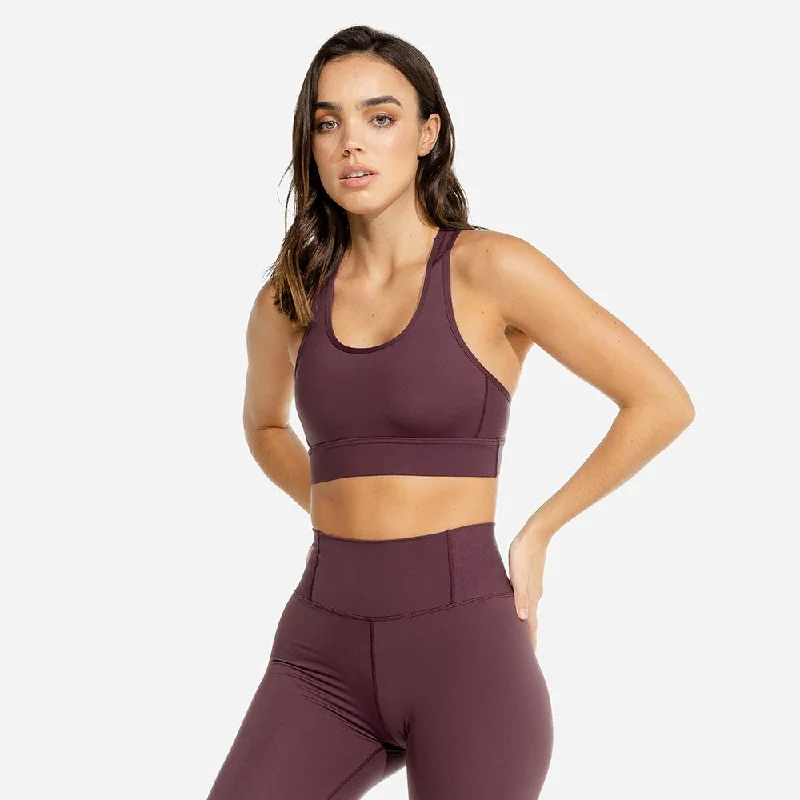 Yoga Bar with Antioxidants for Better Recovery -Limitless Plush Bra - Mulberry