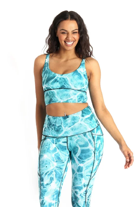 Protein Yoga Bar with Quinoa -Limitless Sports Bra - Pool Party