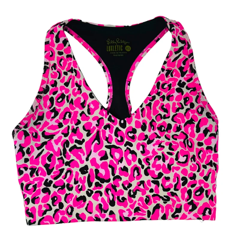 Yoga Bar with Matcha Powder -Lindsay Sports Bra By Lilly Pulitzer In Pink Topaz My Favorite Spot, Size: Xs