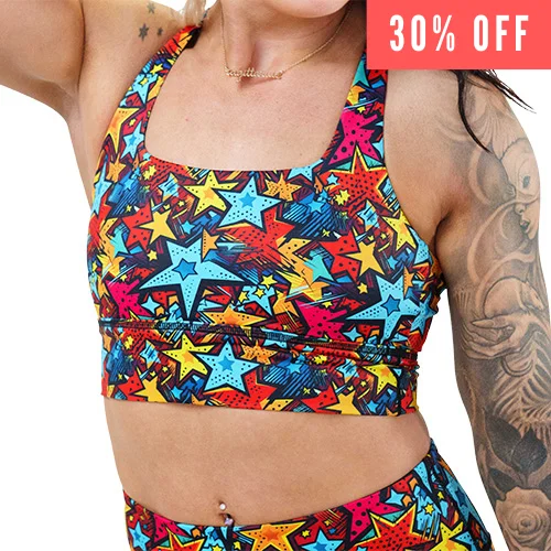 Yoga Bars for Lean Muscle Mass -Longline Bra | Cosmic Comics
