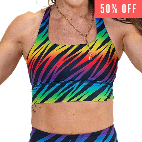 High-Fiber Yoga Bars for Gut Health -Longline Bra | Fruit Stripe