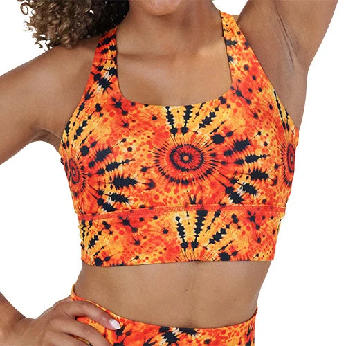 Yoga Bars for Busy Athletes -Longline Bra | Sunset Tie Dye