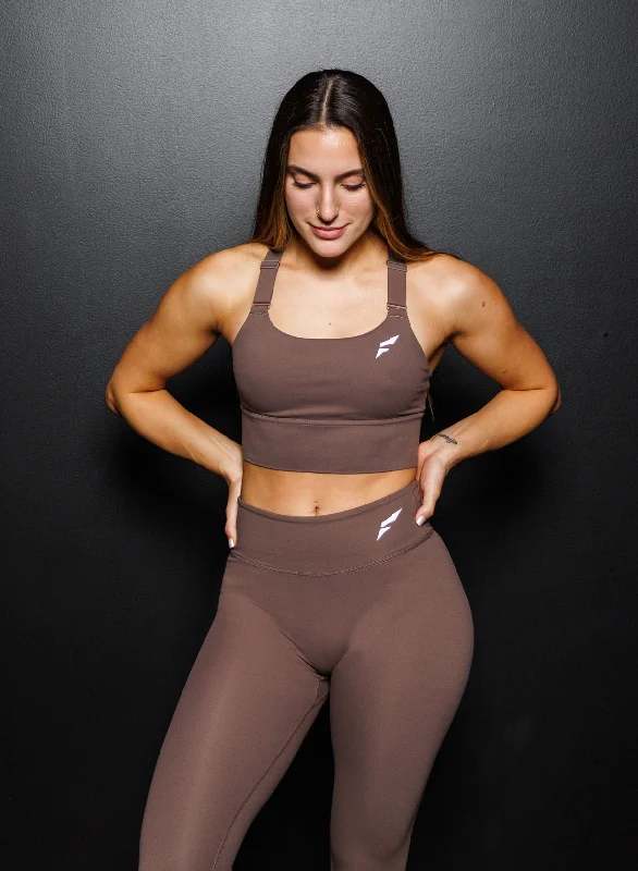 Yoga Bar with Agave -LONGLINE ESSENTIAL BRA - EARTH