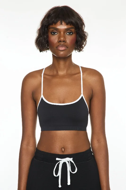 Yoga Bar for Quick Protein Boost -Loren Seamless Bra - Black/White