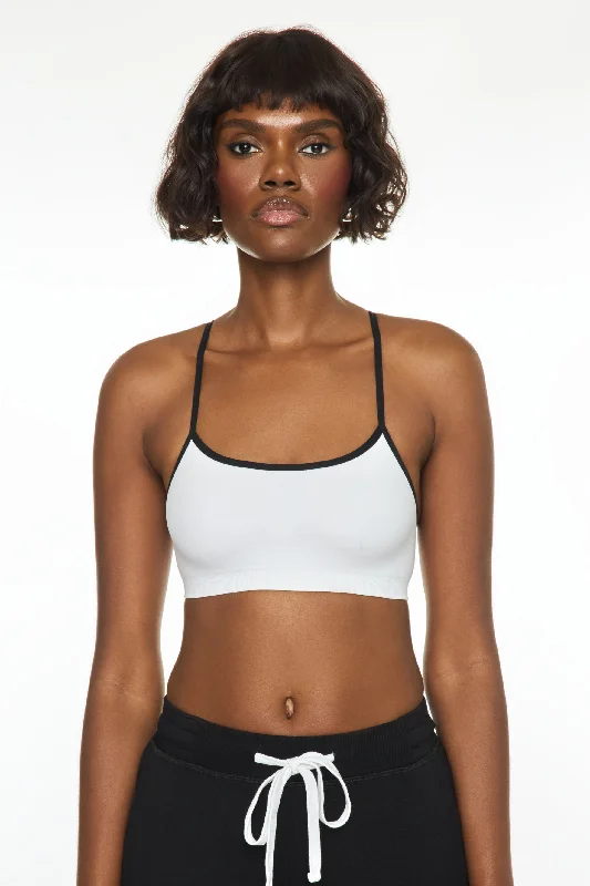 Yoga Bar with Superfoods -Loren Seamless Bra - White/Black