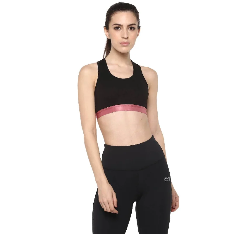 Yoga Bar for Increased Muscle Mass -Lumos Sports Bra Black