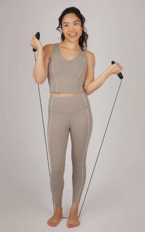 Yoga Bars for Healthy Energy -Lux Race Me Cropped Tank with Built in Bra