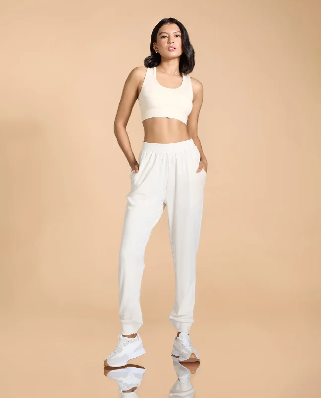 Yoga Bars for Endurance and Power -Medium Support Workout Sports Bra and Cotton Track Pants Yoga Bars for Endurance and Power -Medium Support Workout Sports Bra and Cotton Track Pants
