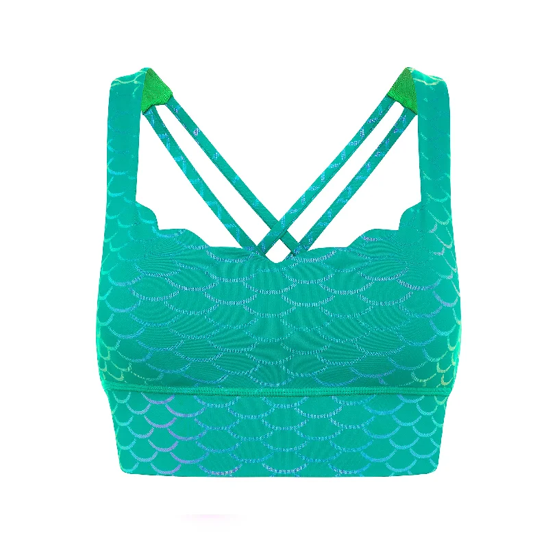 Yoga Bar with Magnesium for Relaxation -Mermaid Princess Sports Bra - Green