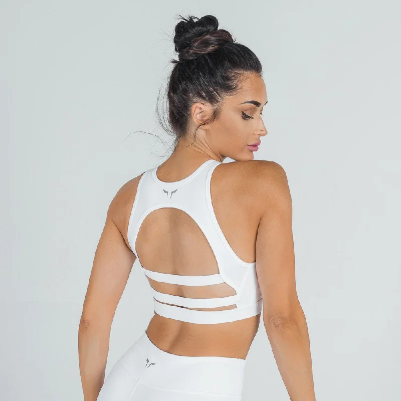 Yoga Bar with Maca for Increased Energy -Mesh Bra - White