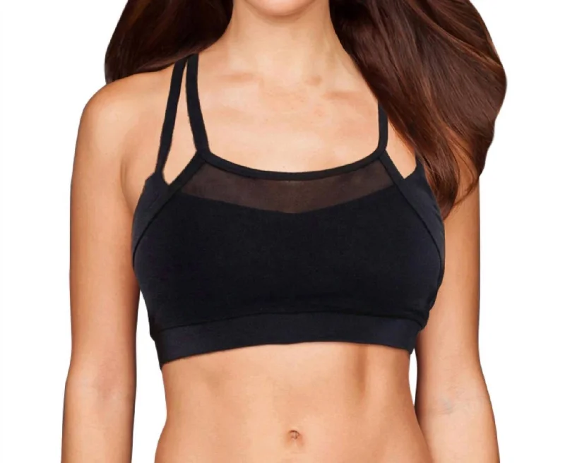 Vegan Protein Yoga Bar with No Fillers -Mesh Overlay Vice Low Impact Sports Bra In Black Vegan Protein Yoga Bar with No Fillers -Mesh Overlay Vice Low Impact Sports Bra In Black