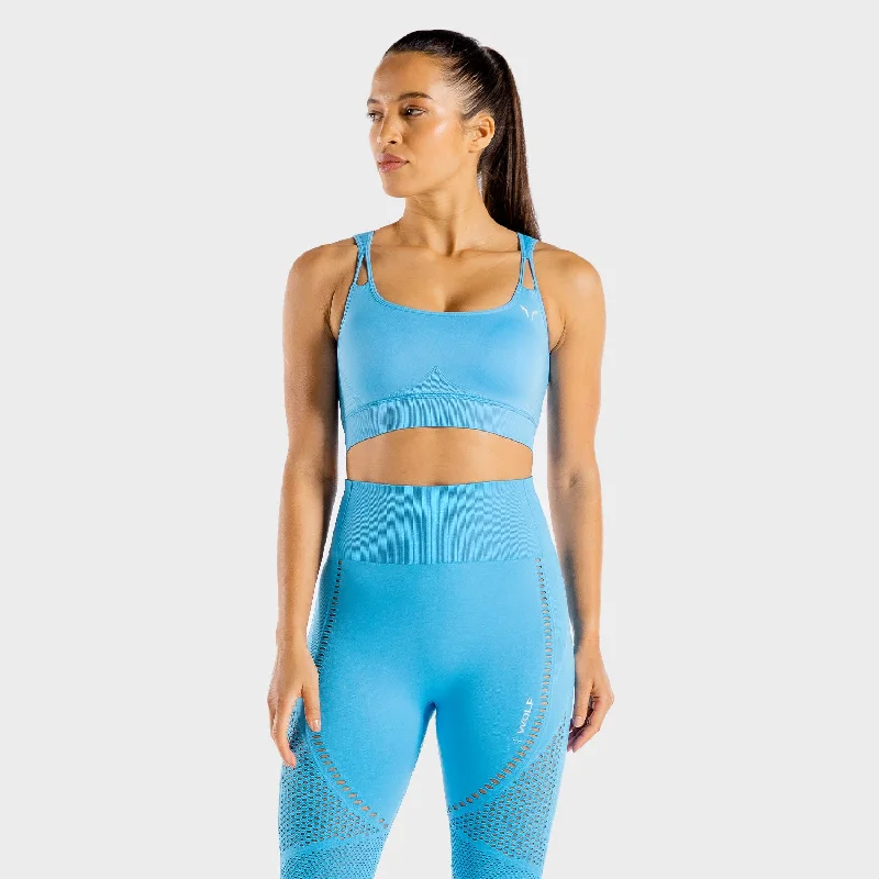 Gluten-Free Yoga Bars -Meta Sports Bra - Sky Blue