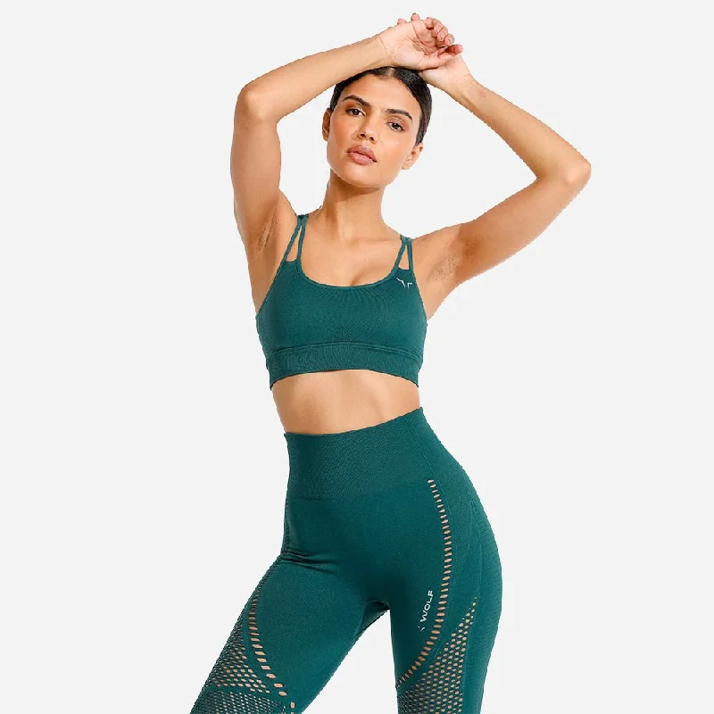 Yoga Bar with Banana and Chia Seeds -Meta Sports Bra - Teal