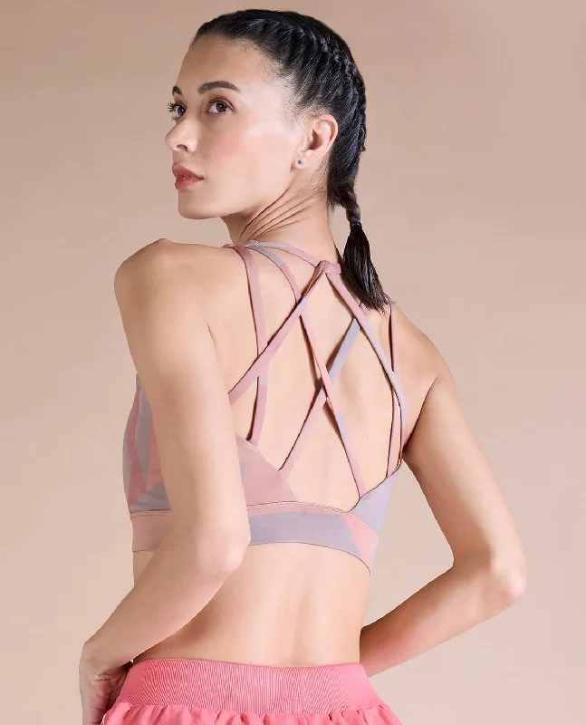 Yoga Bar with Cocoa Butter -Fashionable Strappy Sports Bra with Removable Pads
