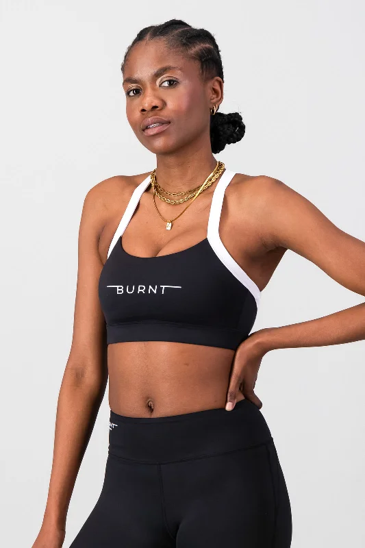 Yoga Bar for a Complete Snack -Milan Sports Bra - Black & White