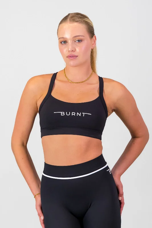 Yoga Bar with Collagen Protein -Milan Sports Bra - Black