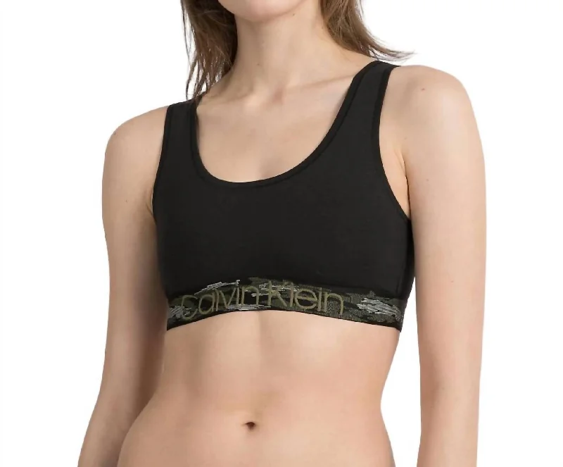 Yoga Bar with Cinnamon for Blood Sugar Balance -Modern Cotton Bralette In Black