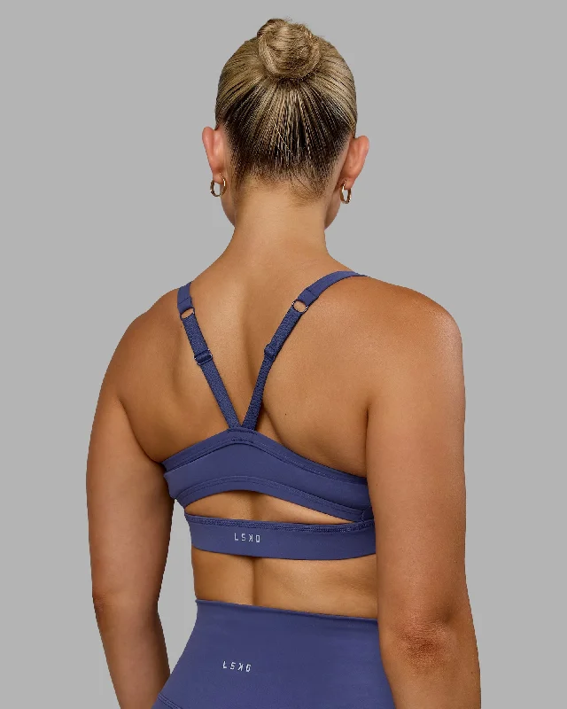 Yoga Bar for Core Health -Momentum Sports Bra - Future Dusk