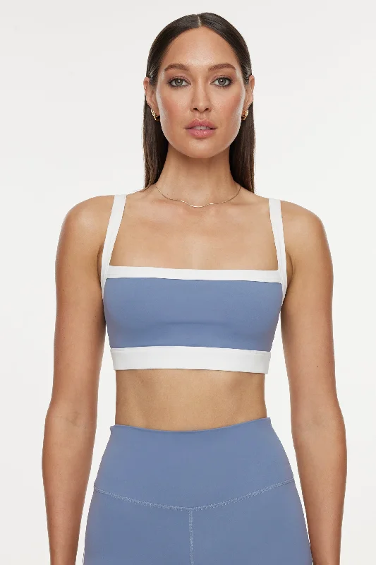 Yoga Bar with Blueberry Acai -Monah Rigor Bra - Blue/white