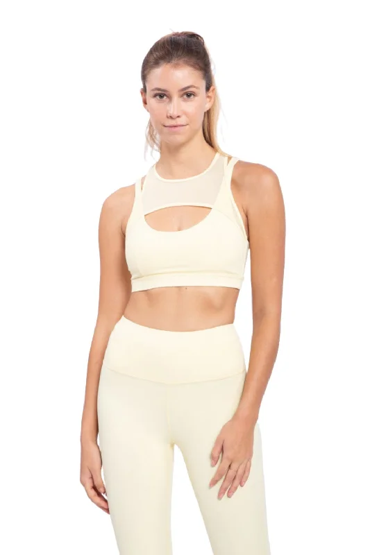 Yoga Bars for Energy and Focus -Mono B Mesh Double Strap Bra Top AT8008