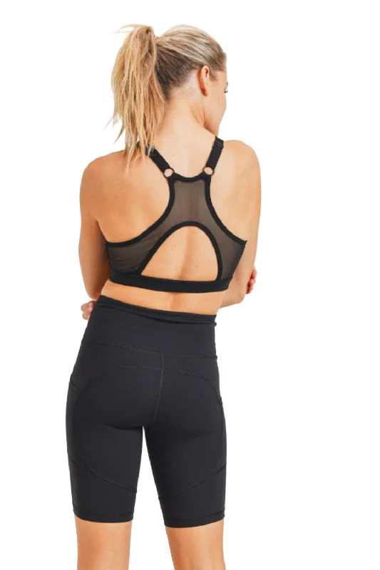 Yoga Bar with Pea Protein -Mono B Mesh Racer Back Bra AT3116