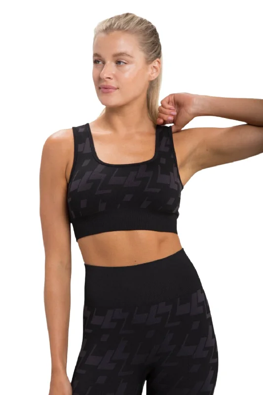 Yoga Bars for Detoxing and Cleansing -Mono B Seamless Geo Active Bra Top AT-A09100
