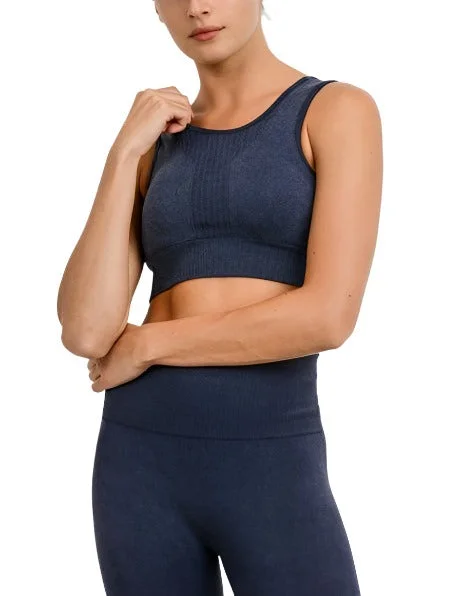Yoga Bar with Spirulina and Chlorella -Mono B Seamless Triangle Perforated Sports Bra AT2649