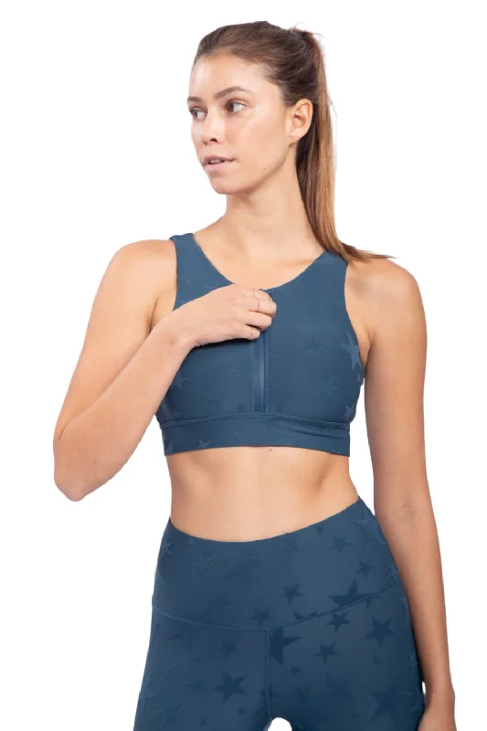 Yoga Bar with Omega-3 Fatty Acids -Mono B Seeing Stars Zip Sports Bra AT-A0667 Plus Too