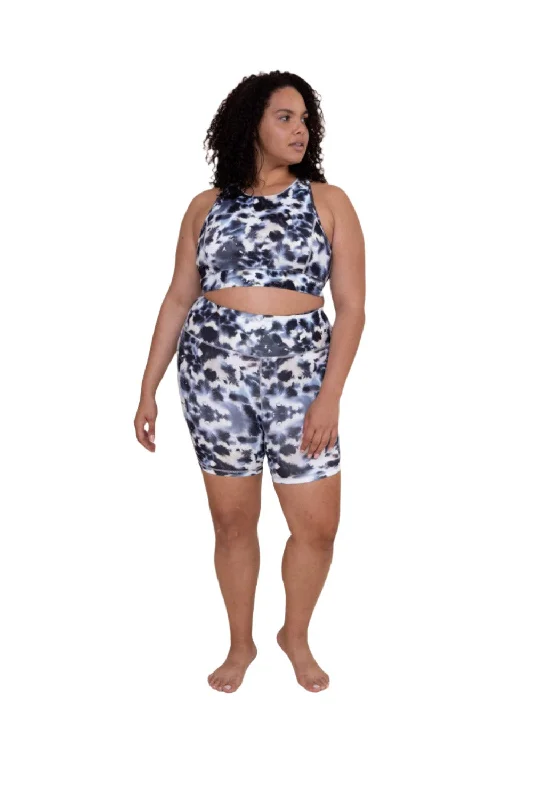 Yoga Bar with Cocoa Nibs -Mono B V Back Inkblot Kaleidoscope Bra Top AT3110 Plus