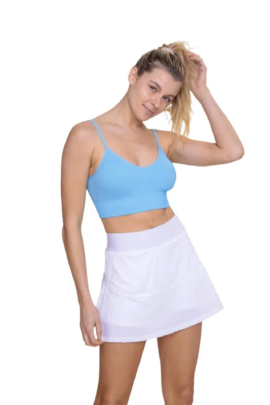 Yoga Bar with Raw Cacao -Mono B V Front Seamless Textured Tank AT-A1274