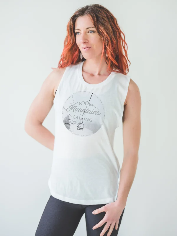 Yoga Bar for Better Performance -Mountains are Calling Muscle Tank