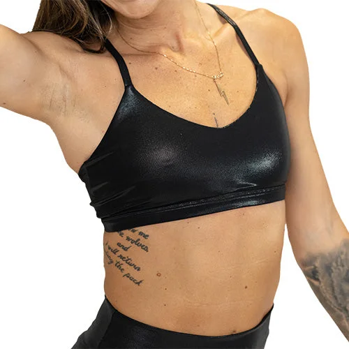 Yoga Bar with Superfood Ingredients -Move Free Bra | Faux Leather